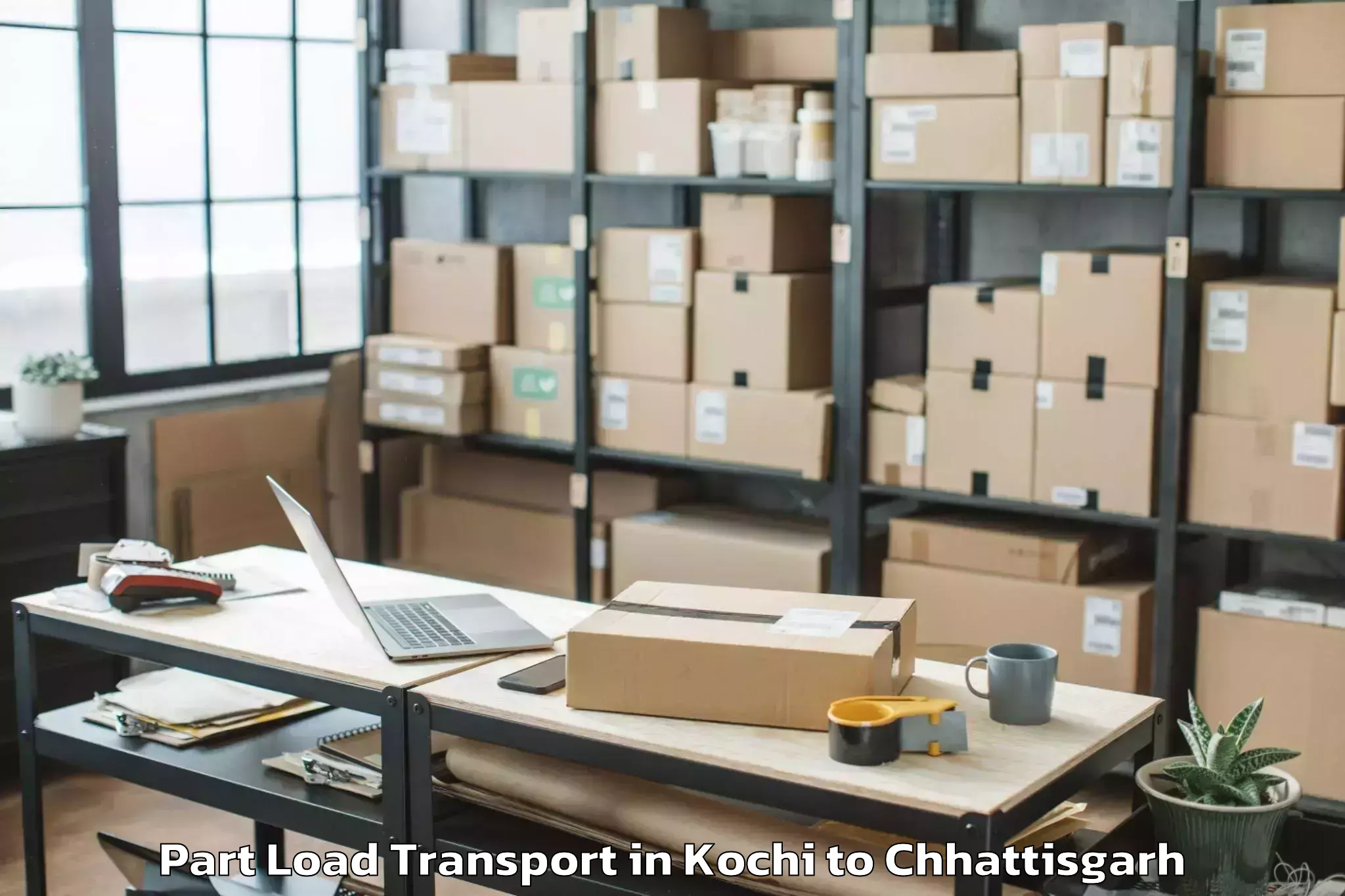 Reliable Kochi to Chhattisgarh Part Load Transport